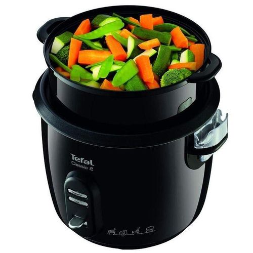 Tefal Classic 2 Cuiseur à riz, Cuiseur à Vapeur 5 L 700w , 1,5 kg de riz, Automatique, Maintien au chaud, Sans surveillance, Cuve antiadhésive, Nettoyage facile, Panier vapeur, Noir RK103811 – Image 5