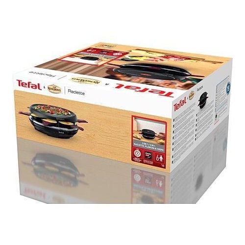 Tefal Raclette RICHESMONTS 3en1,raclette/Grill/CREPE , 6 personnes,850w RE12R810 Fabriqué en France