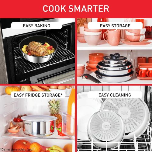 Tefal Batterie de cuisine en inox ingenio émotion 20pieces – Image 3