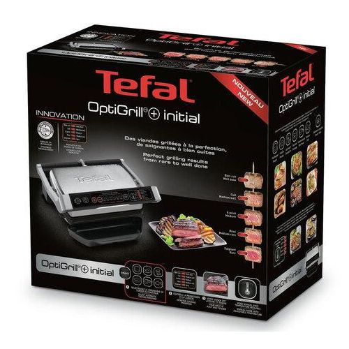 Tefal Grill VIANDE PANINEUSE OptiGrill+ initial - 6 programmes - 2000w - GC706D12 Inox – Image 2