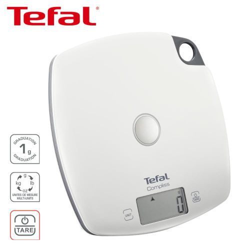 Tefal Balance de Cuisine Électronique Compliss 5kg avec Fonction Tare - BC1000V1
