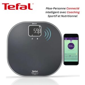 Tefal Pèse Personne Connecté intelligent Avec Coaching Sportif Et Nutritionnel intégré 180kg - Body Partner Access PP9500S1