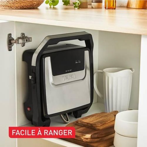 Tefal Panineuse et Grill Électrique 2En1 2000W avec Thermostat Réglable et Plaques Antiadhésives - Inicio Grill GC271D10 – Image 2