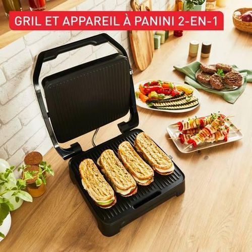 Tefal Panineuse et Grill Électrique 2En1 2000W avec Thermostat Réglable et Plaques Antiadhésives - Inicio Grill GC271D10 – Image 3