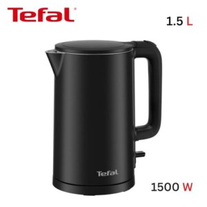 Tefal Bouilloire électrique 1500W 1.5L Noir et intérieur inox - Thermo Protect KO1408E0