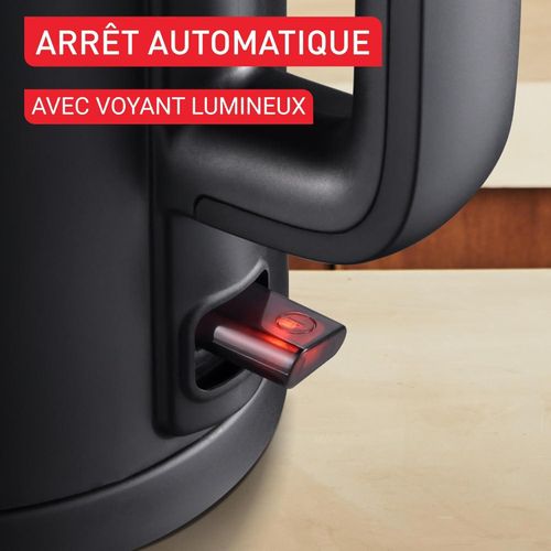 Tefal Bouilloire électrique 1500W 1.5L Noir et intérieur inox - Thermo Protect KO1408E0 – Image 2