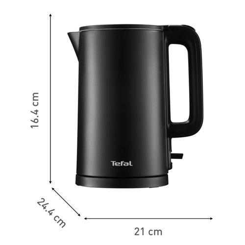 Tefal Bouilloire électrique 1500W 1.5L Noir et intérieur inox - Thermo Protect KO1408E0 – Image 3