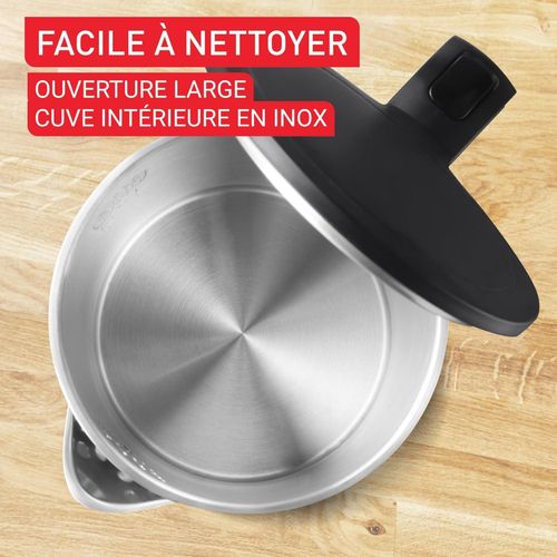 Tefal Bouilloire électrique 1500W 1.5L Noir et intérieur inox - Thermo Protect KO1408E0 – Image 5