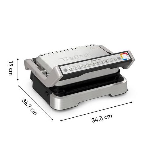 Tefal Panineuse Grill À Viande Électrique 2En1 2100W - intelligent Avec 9 Programmes et Système De Cuisson Automatique - ouverture 180° En Métal - OptiGrill GC772D10 – Image 2