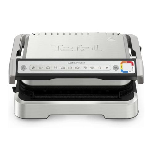 Tefal Panineuse Grill À Viande Électrique 2En1 2100W - intelligent Avec 9 Programmes et Système De Cuisson Automatique - ouverture 180° En Métal - OptiGrill GC772D10 – Image 3