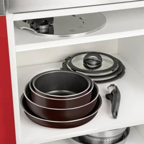 Tefal Batterie De Cuisine 15 pièces à poignée amovible anti adhésif - Poêle et Casseroles et Accessoires - Ingenio Essential L2389102 - Made in France – Image 7