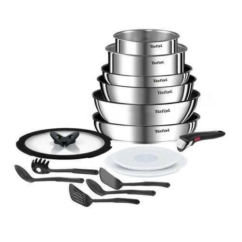 Tefal Batterie De Cuisine 15 pièces à poignée amovible anti adhésif - Poêle et Casseroles et Accessoires - Ingenio Emotion Induction L897SF04 – Image 6