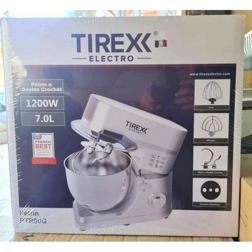 TIREXX Robot Pétrin Multifonction 6 Vitesse 7L double crochet 1200W - PTR90G