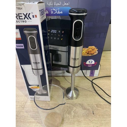 TIREXX Bras Mixeur En Inox - 1200 W 2 Vitesses - Avec Tasse - BRX1200 Noir – Image 2
