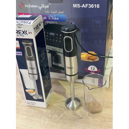 TIREXX Bras Mixeur En Inox - 1200 W 2 Vitesses - Avec Tasse - BRX1200 Noir – Image 3