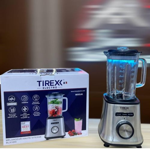 TIREXX Blender Mixeur Electrique En Verre - 1800 W 1.8 L - Ice Crush Et Auto Clean - BLX1800 – Image 2