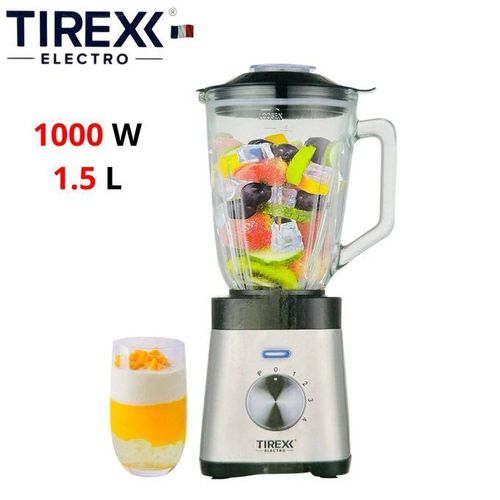 TIREXX Blender Mixeur Electrique En Verre - 1000 W 1.5 L 4 Vitesses - BLX1000