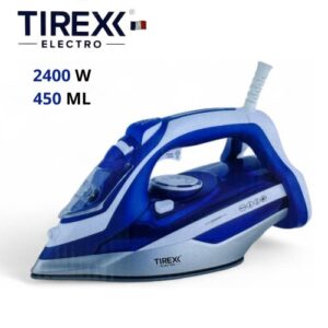 TIREXX Fer À Repasser A Vapeur 2400 W 450 ML Semelle En Céramique - FRPB100 Bleu
