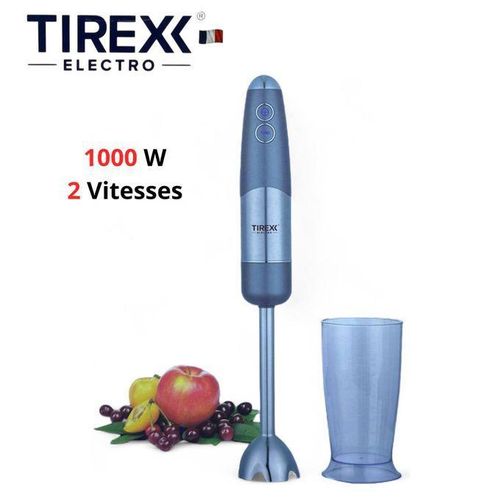 TIREXX Bras Mixeur En Inox - 1000 W 2 Vitesses - Tasse 600 mL - BRCB1200