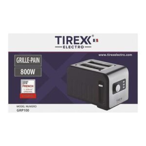 TIREXX Electro Grille-Pain – Modèle GRP100 – 800W