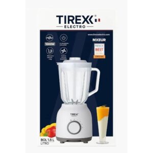 TIREXX Blender Electro 1000W – Bol en Verre 1.5L – 4 Vitesses + Fonction Pulse – Lames Inox