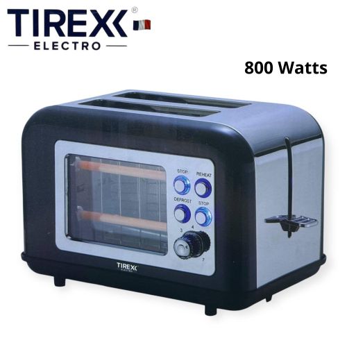 TIREXX Grille Pain 2 Tranches 800 W - Décongélation Et Réchauffage - GRP300