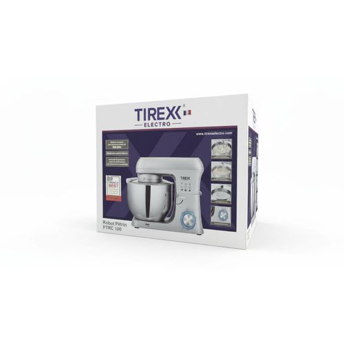 TIREXX Robot Pétrin Professionnel - 1500W Puissant - PTRC 100 INOX 6 LITRE 3 KG – Image 2