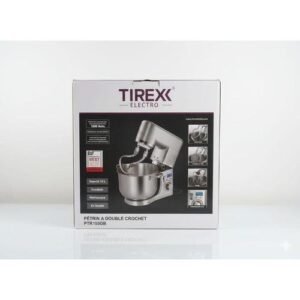 TIREXX Pétrin Professionnel - Double Crochet - 12L / 1500W double crochet inox PTR150GB