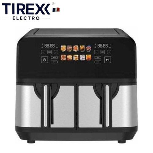 TIREXX Friteuse Air Fryer Sans Huile 10 L 2600 W Double Bac - FRTV3N