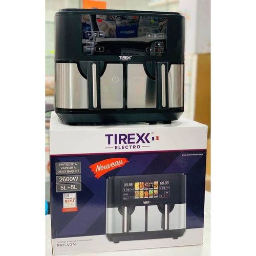 TIREXX Friteuse Air Fryer Sans Huile 10 L 2600 W Double Bac - FRTV3N – Image 3