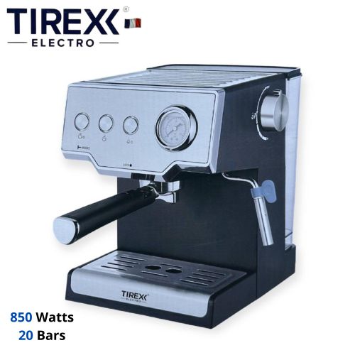 TIREXX Machine à Café à Bras Poudre Et Capsule 20 Bars 850W Avec Manomètre - CAF 1000
