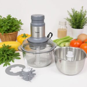 Hachoir 5L 2bols 1000 W avec éplucheur d’ail UNIPRO