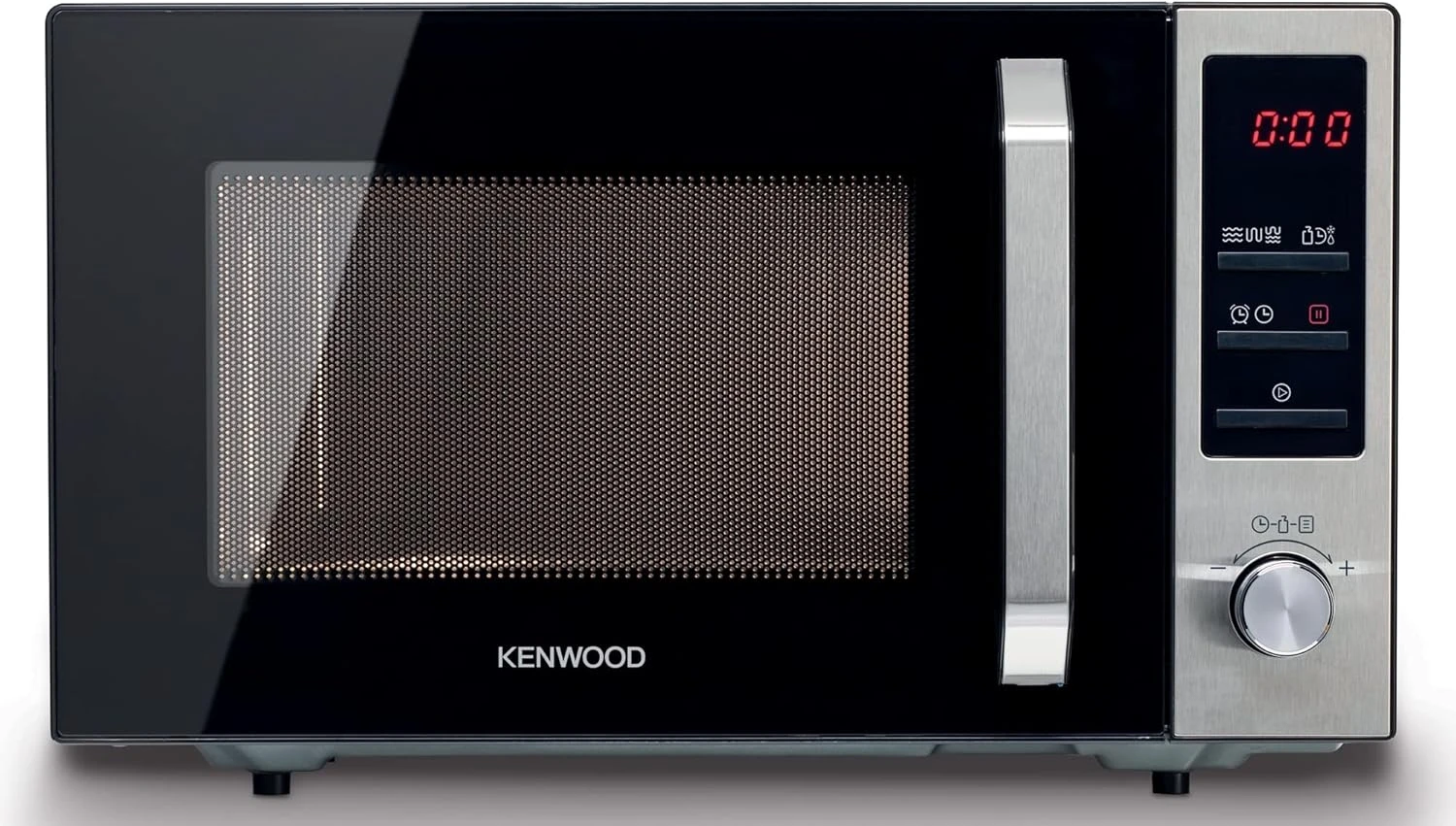 Kenwood Micro-ondes 25L avec Gril, 800W MWM25.000BK Noir/Argent