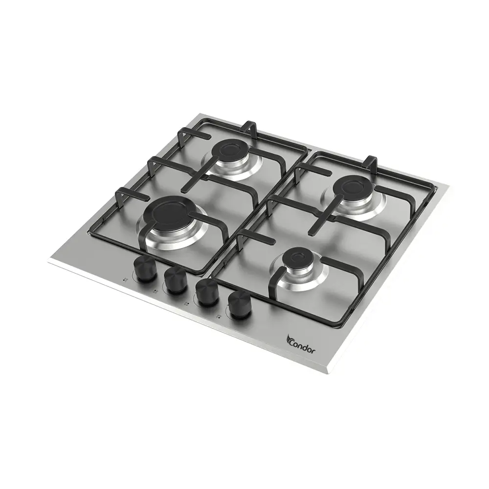 Table encastrable Condor Rigati 4 feux Inox 60 cm