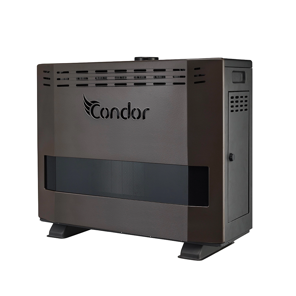 Radiateur à Gaz CONDOR CALDO – 10 KW – Détecteur CO- Café Noir CRG10CL1G – Image 2