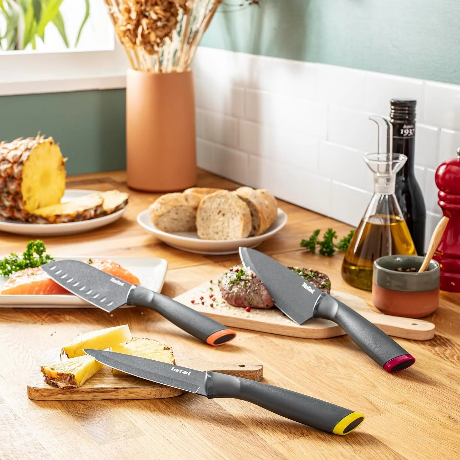 Couteau Santoku Tefal Cuisine Fraîche 12 cm – Image 6