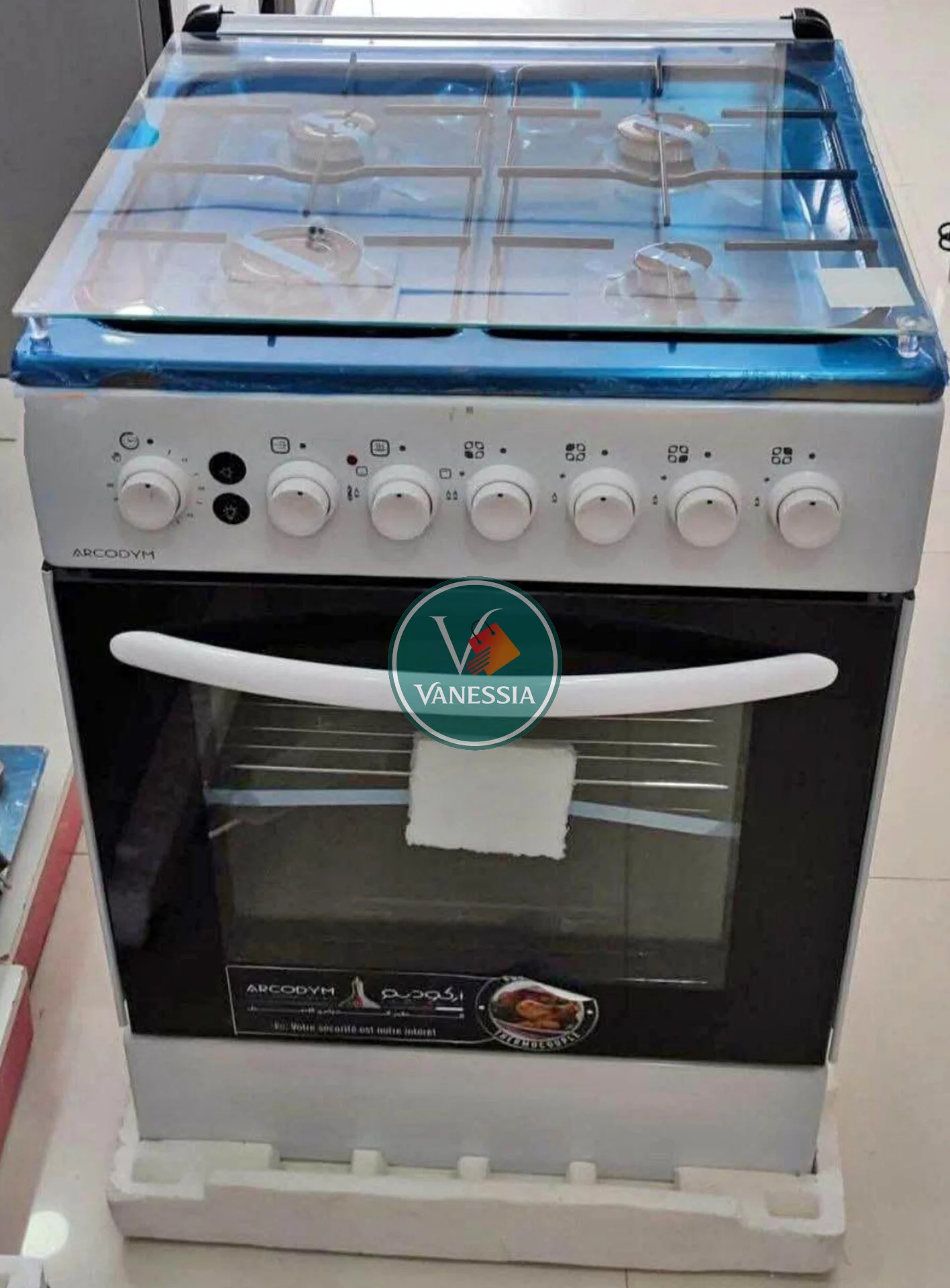 Cuisinière Marque Arcodym Simple (Blanc, Beige, Marron) – Image 3