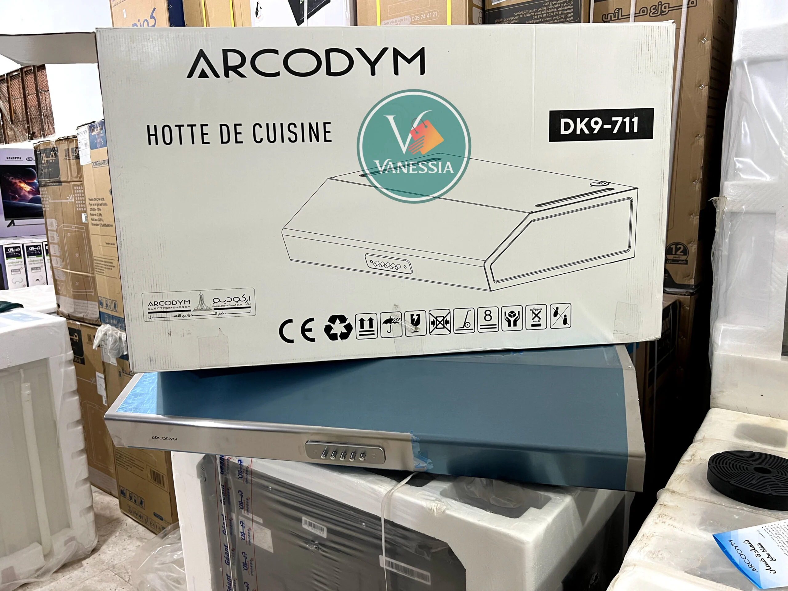 Hotte Marque Arcodym 90Cm Inox