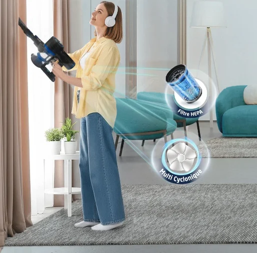 Aspirateur balai sans fil Condor  Noir_Bleu – Image 5