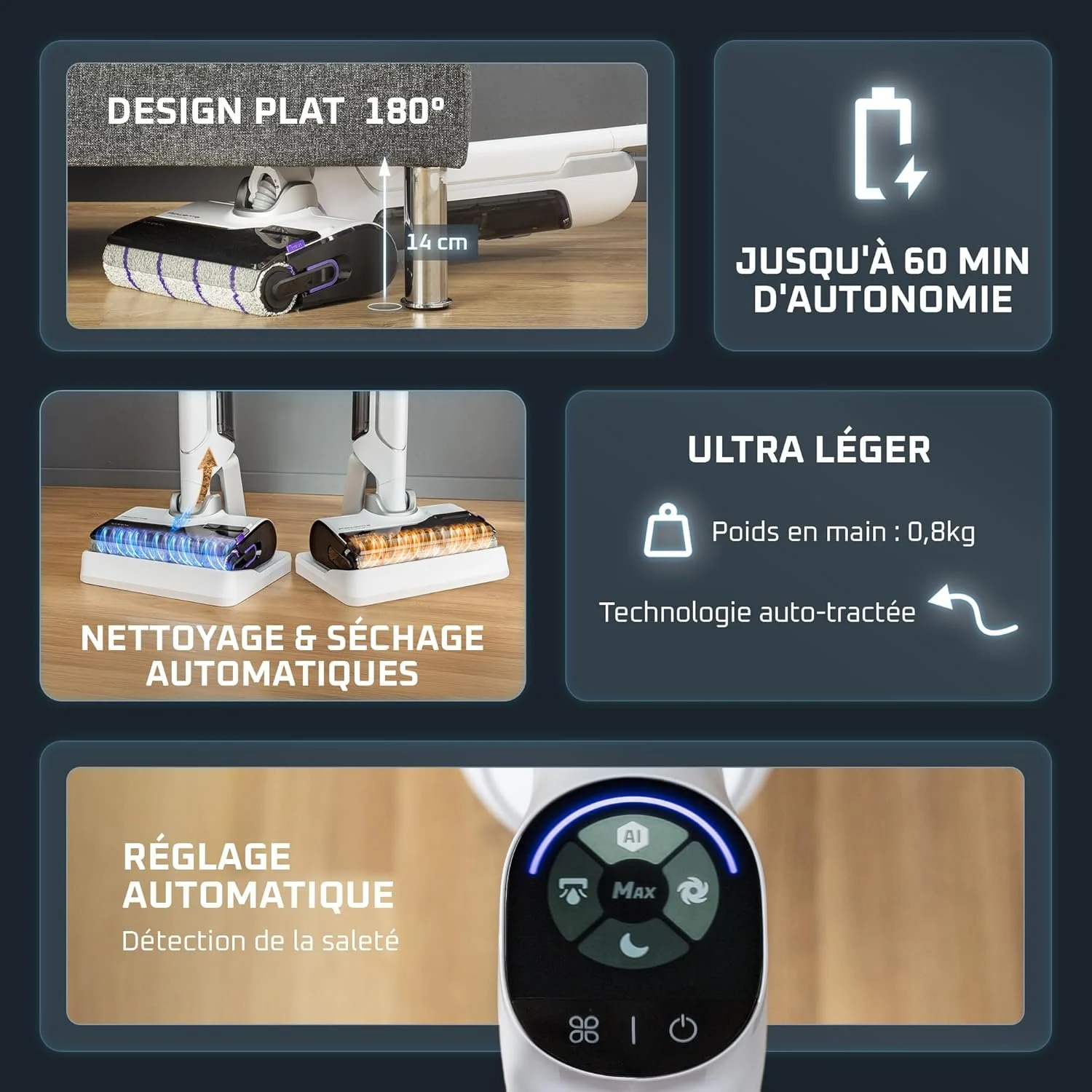 Aspirateur laveur sans fil Rowenta X-Clean 10 – Image 3
