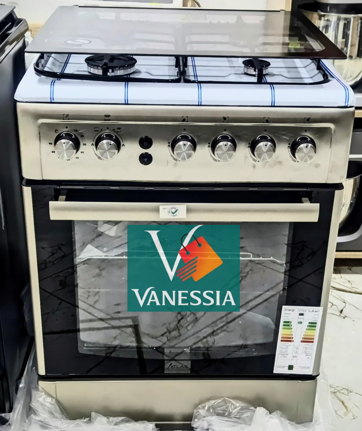 Cuisinière marque atlas inox ventiller – Image 2