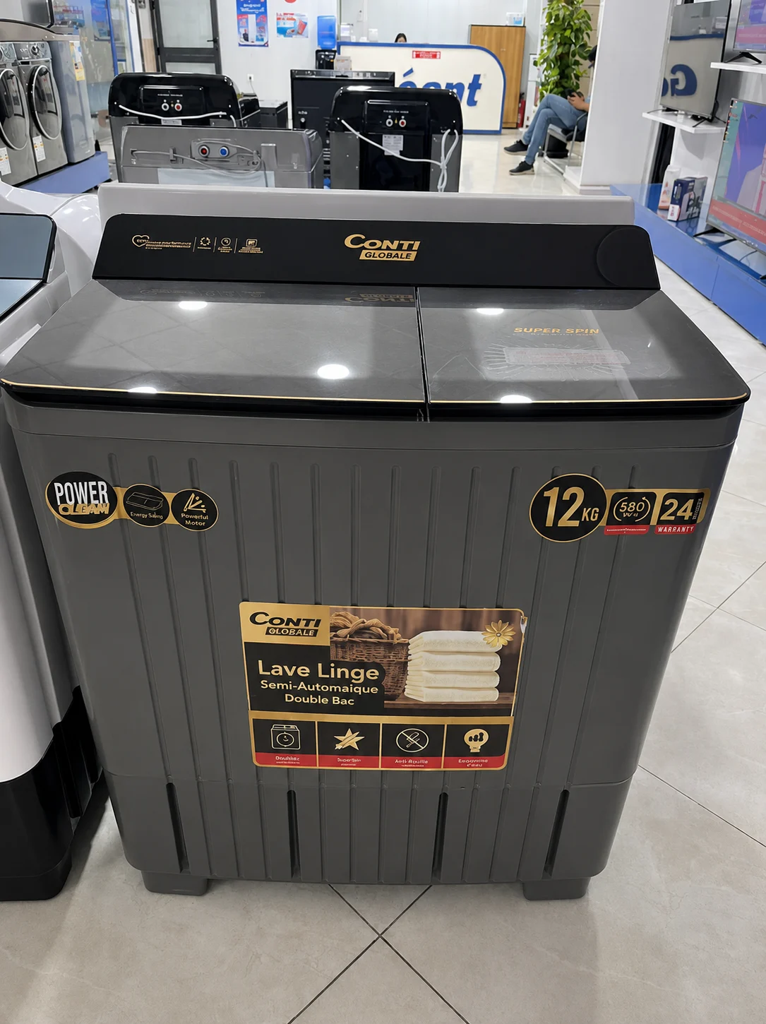 Contiglobal Machine à laver double bag 12kg