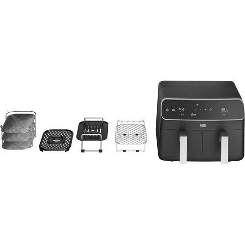 Beko ExpertFry Dual Zone Digital Air Fryer 8.5 Liter - LED Screen - 2400 Watt Black FRL 5388 B – Image 3