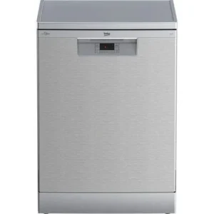 Beko Digital Dishwasher, 14 Place Settings, 5 Programs, Silver - BDFN15420S