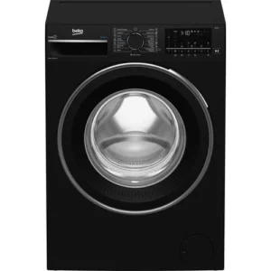 Beko B3WFU501040BCI Fll Automatic Washing Machine, 10 kg, Digital Screen, Large Door - Black