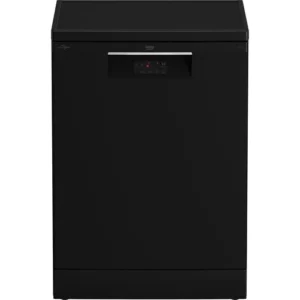 Beko Dishwasher, 14 Place Settings, 5 Programs, Digital Display, Black BDFN15420B