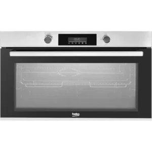 Beko Built-in Gas Oven - 90 cm - Digital LED Display – Touch control - Integrated ignition - Soft Close Door - 5 Years Warranty (Silver) - BBWHT12300XS