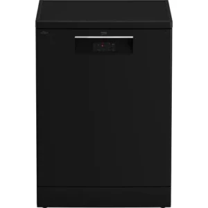 Beko Dishwasher 5 programs 14 persons 60 cm-black-LED- Half load + Hygiene Intense + Steam Gloss