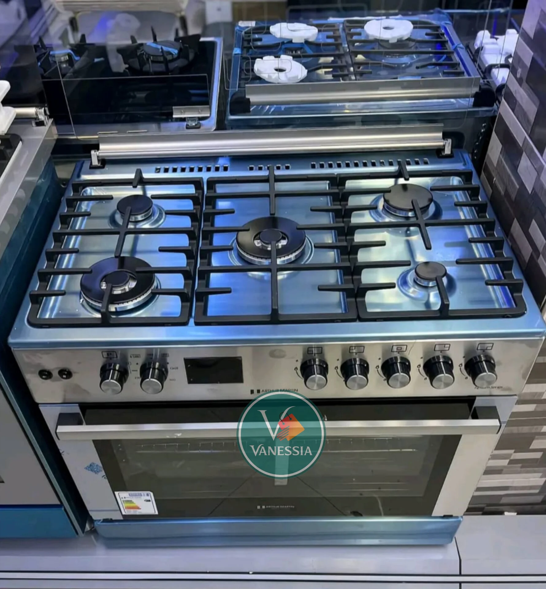 Cuisinière Arthur Martin 5 Feux Inox Avec Afficheur – Image 2