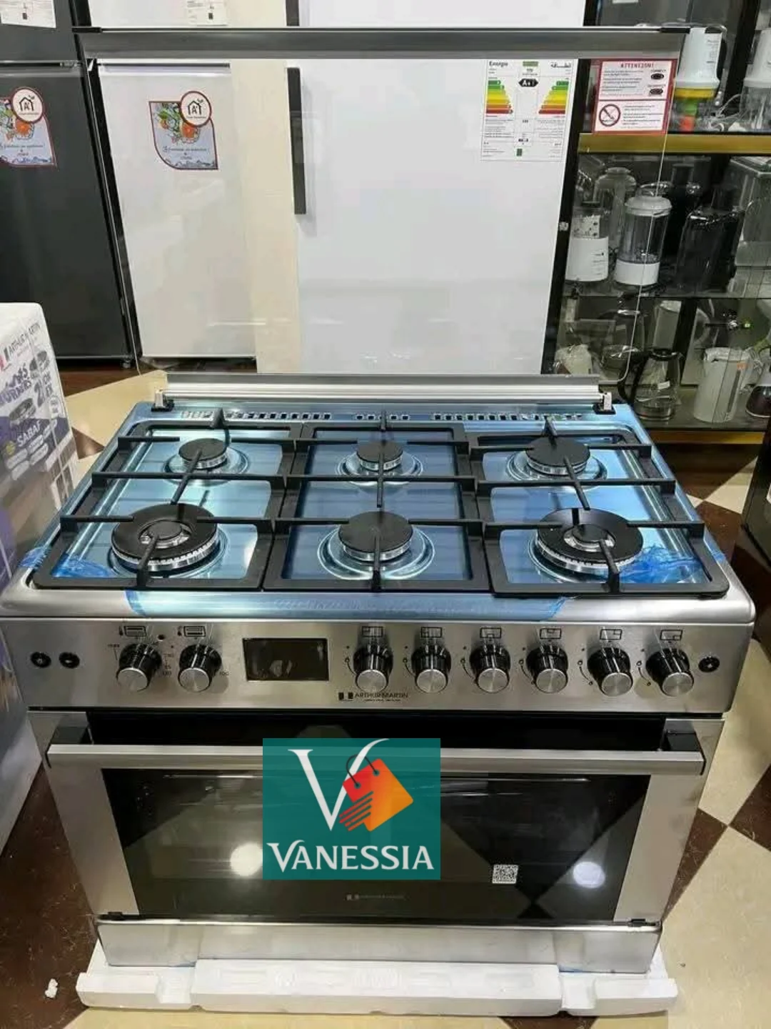 Cuisinière Arthur Martin 6 feux ventiller inox 🇨🇵 – Image 3